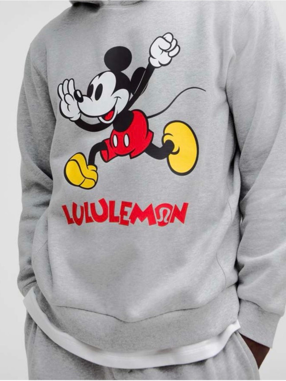 Disney x Lululemon Mickey Mouse Steady State Pullover Hoodie - Gray / Size XL